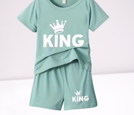 “King” Graphics Print 2-Piece toddler outfit