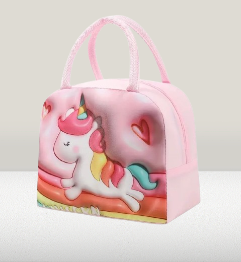 Girl 3D Pattern Insulation Lunch Bag